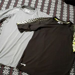 2 Russel workout shirts